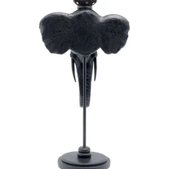 KARE Design Bougeoir Elephant Head Noir 49Cm