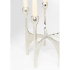 KARE Design Bougeoir Stacky Argente 31Cm
