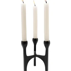 KARE Design Bougeoir Stacky Noir 15Cm