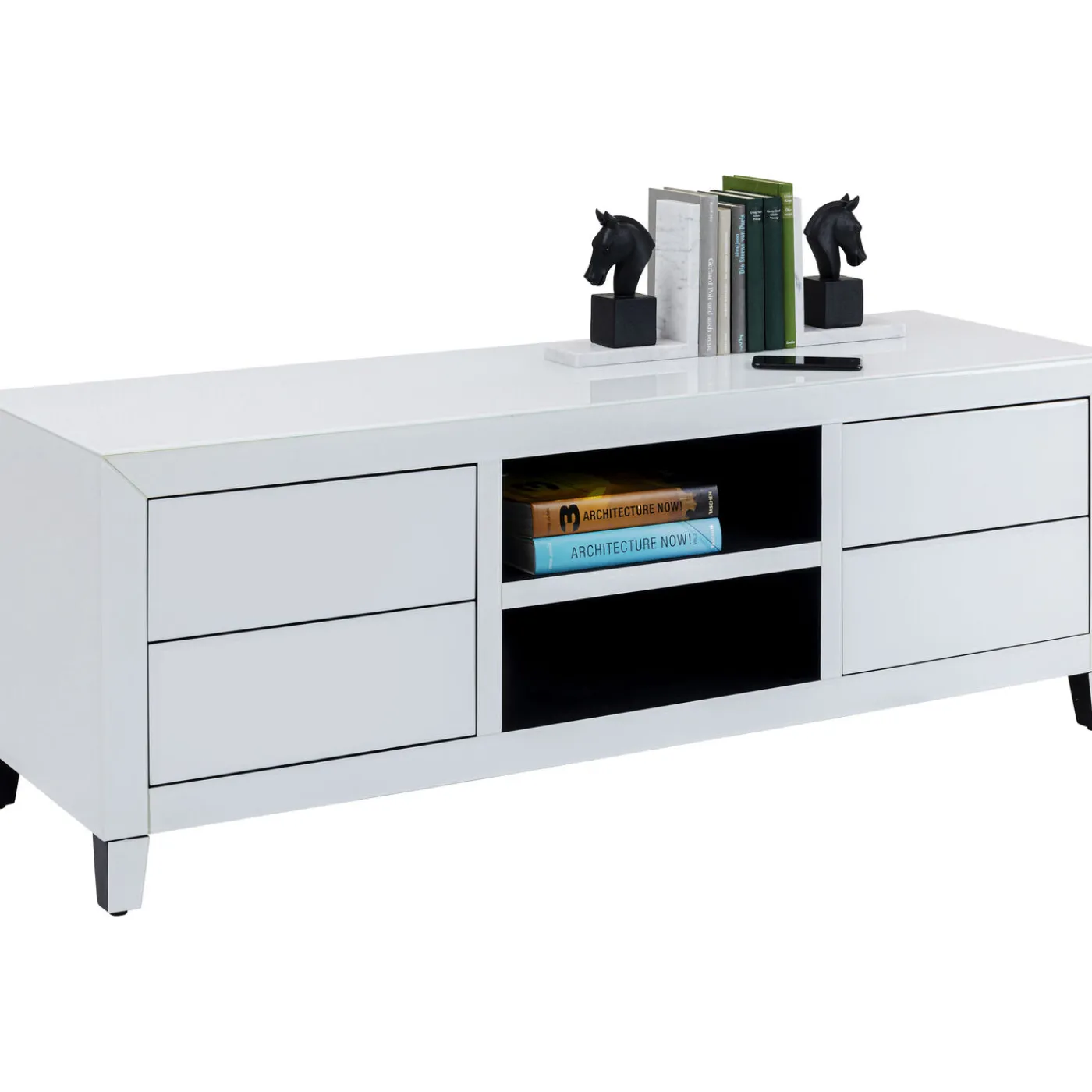 KARE Design Buffet Bas Luxury Push Blanc 140X50Cm