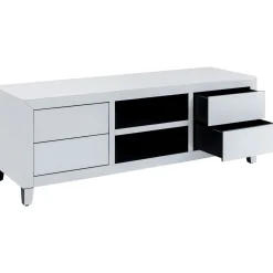 KARE Design Buffet Bas Luxury Push Blanc 140X50Cm