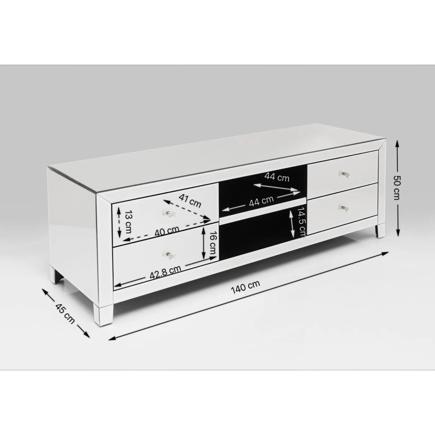 KARE Design Buffet Bas Luxury 140X50Cm