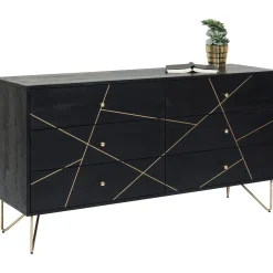 KARE Design Buffet Gold Vein 6 Tiroirs 145X82Cm