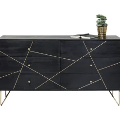 KARE Design Buffet Gold Vein 6 Tiroirs 145X82Cm