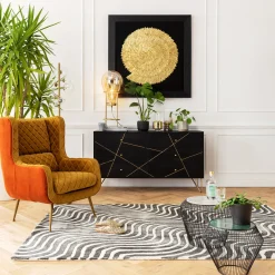 KARE Design Buffet Gold Vein 6 Tiroirs 145X82Cm