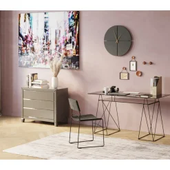 KARE Design Bureau Polar Noir 8Mm Verre Trempe 135X65Cm