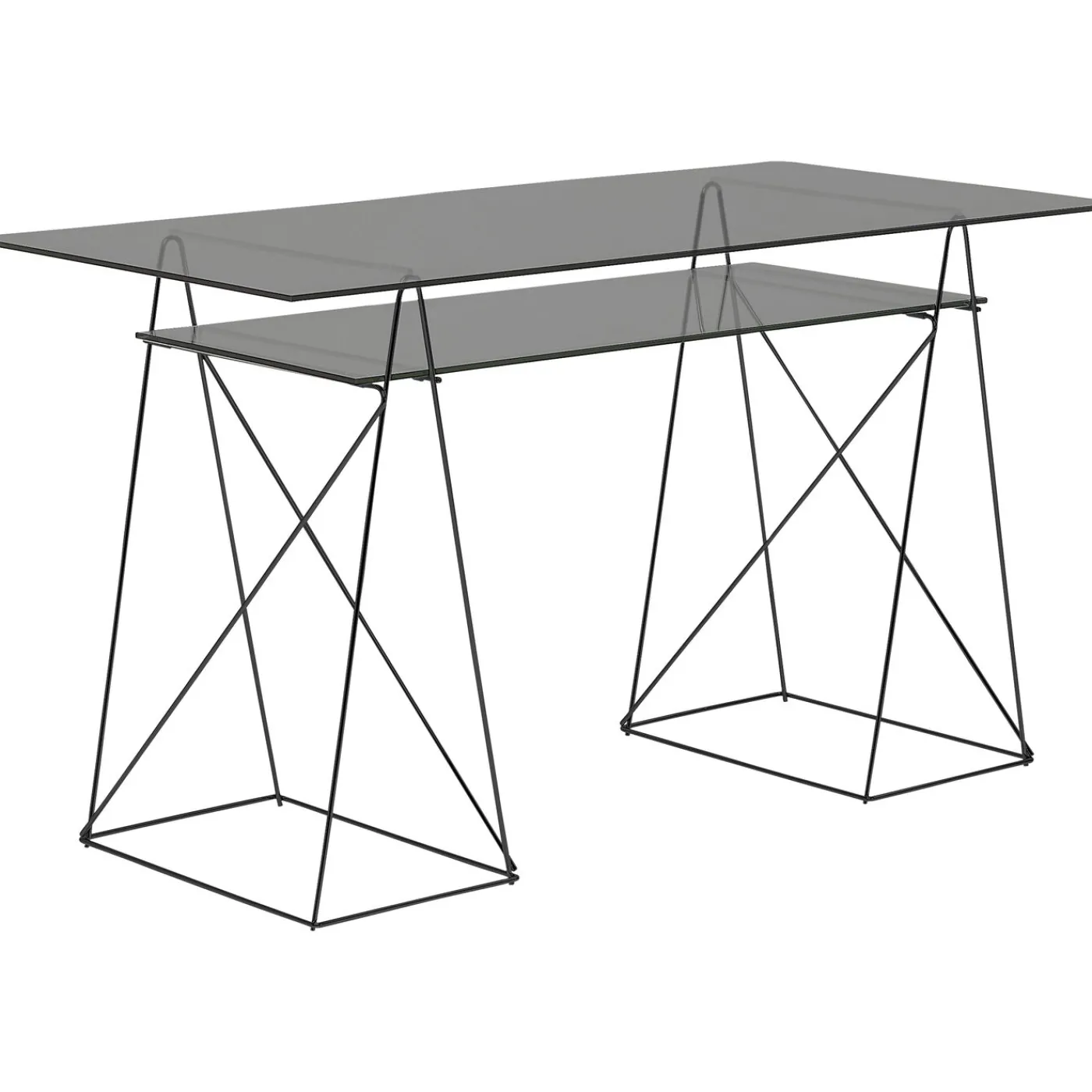 KARE Design Bureau Polar Noir 8Mm Verre Trempe 135X65Cm