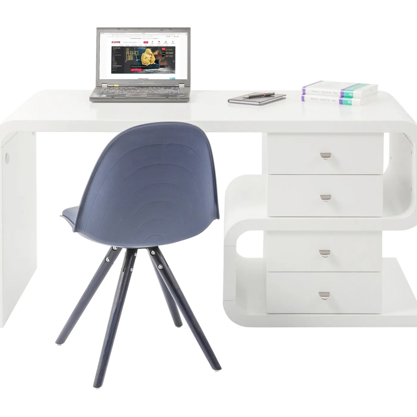 KARE Design Bureau White Club Snake 150X70Cm