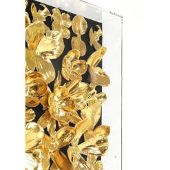 KARE Design Cadre Décoratif Gold Flower 60X60Cm