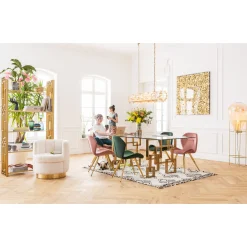 KARE Design Cadre Décoratif Gold Flower 120X120Cm