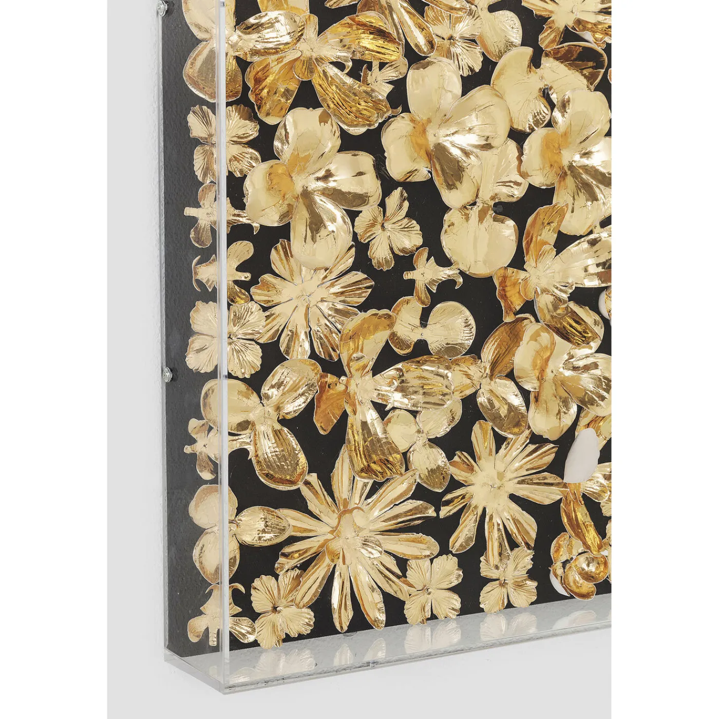 KARE Design Cadre Décoratif Gold Flower 120X120Cm