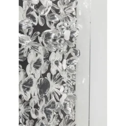 KARE Design Cadre Décoratif Silver Flower 100X100Cm