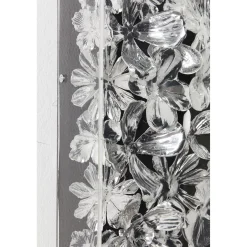 KARE Design Cadre Décoratif Silver Flower 100X100Cm