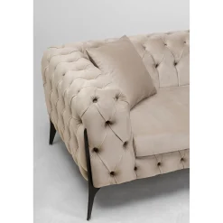 KARE Design Canapés Bellissima 2-Places Velours Beige 200Cm