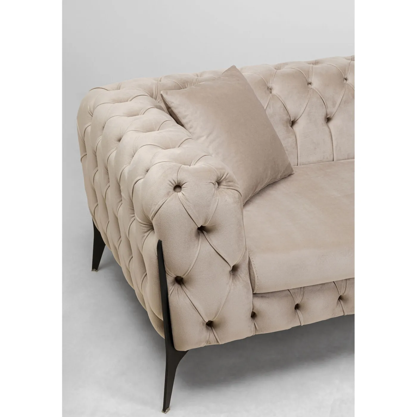 KARE Design Canapés Bellissima 2-Places Velours Beige 200Cm