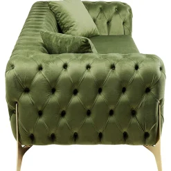 KARE Design Canapés Bellissima 3-Places Velours Vert 240Cm