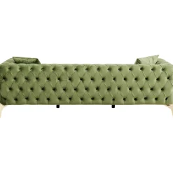 KARE Design Canapés Bellissima 3-Places Velours Vert 240Cm