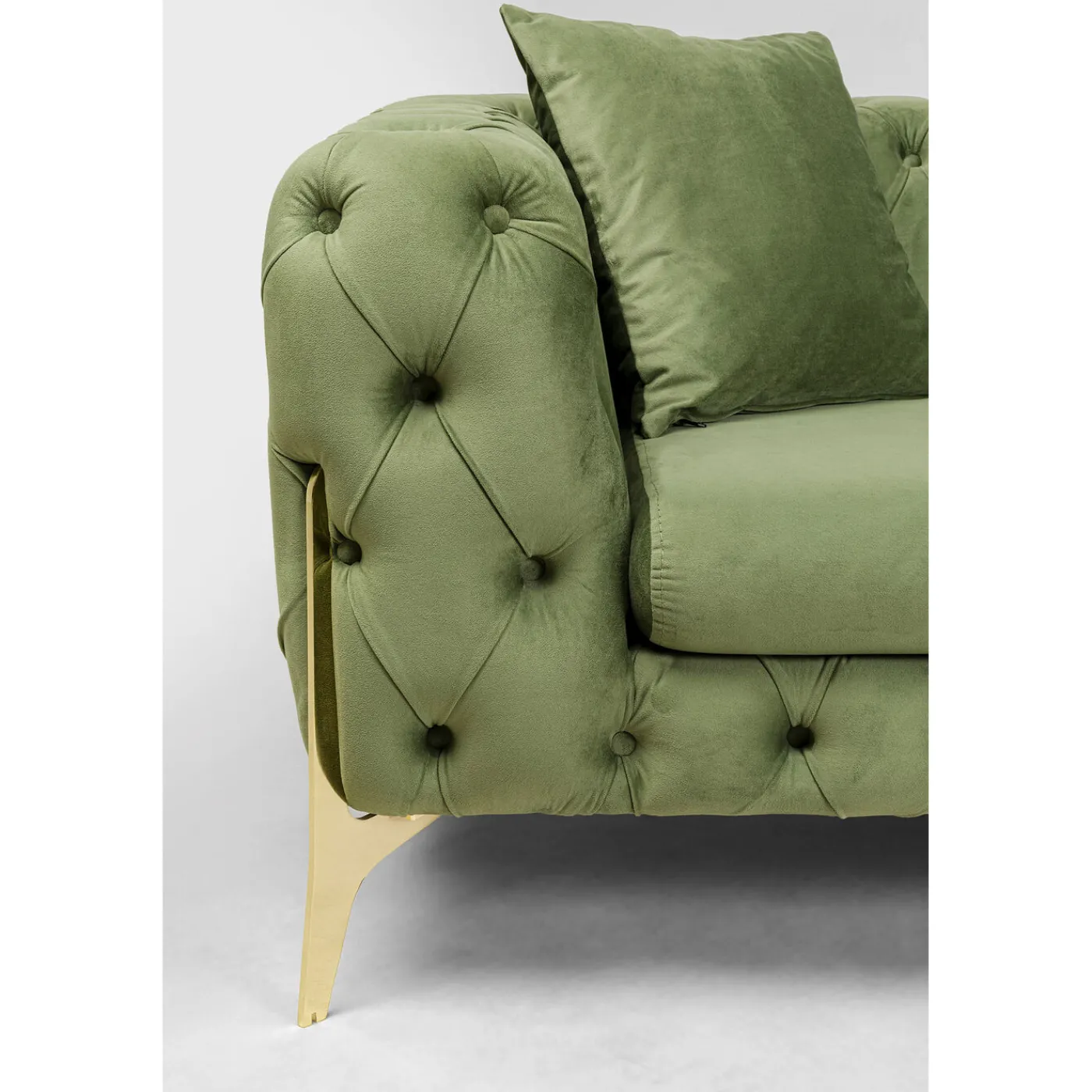 KARE Design Canapés Bellissima 3-Places Velours Vert 240Cm