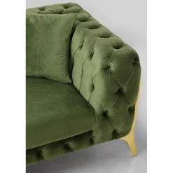 KARE Design Canapés Bellissima 2-Places Velours Vert 200Cm