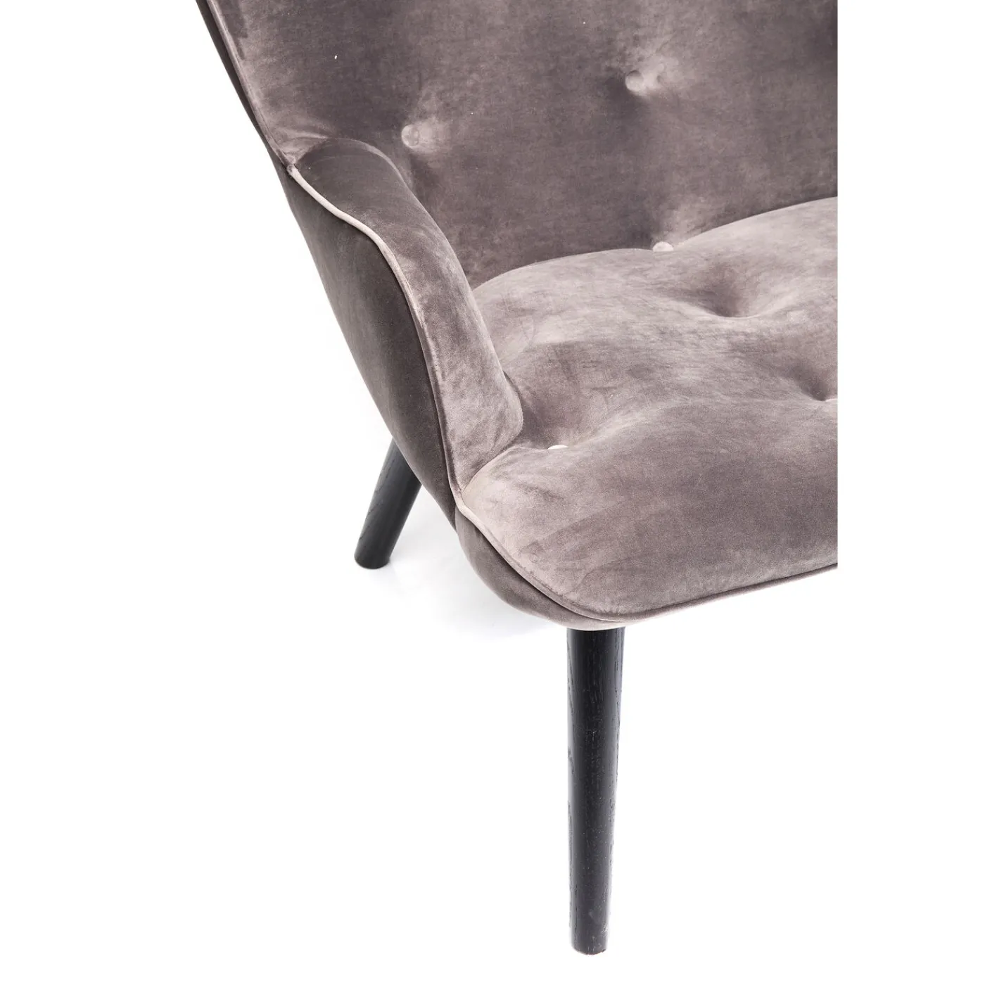 KARE Design Canapés Black Vicky 2-Places Velours Gris