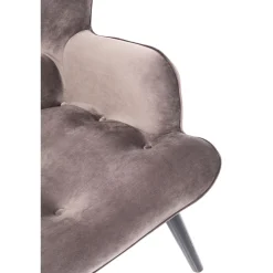 KARE Design Canapés Black Vicky 2-Places Velours Gris