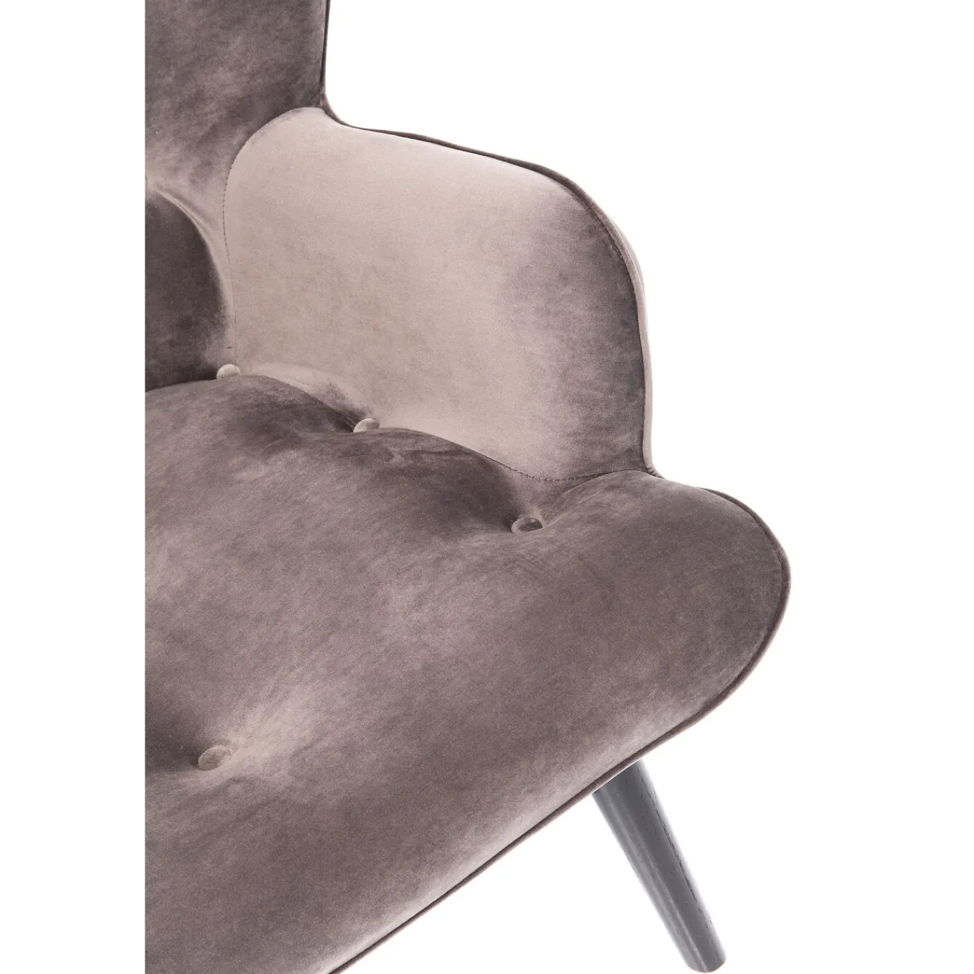 KARE Design Canapés Black Vicky 2-Places Velours Gris