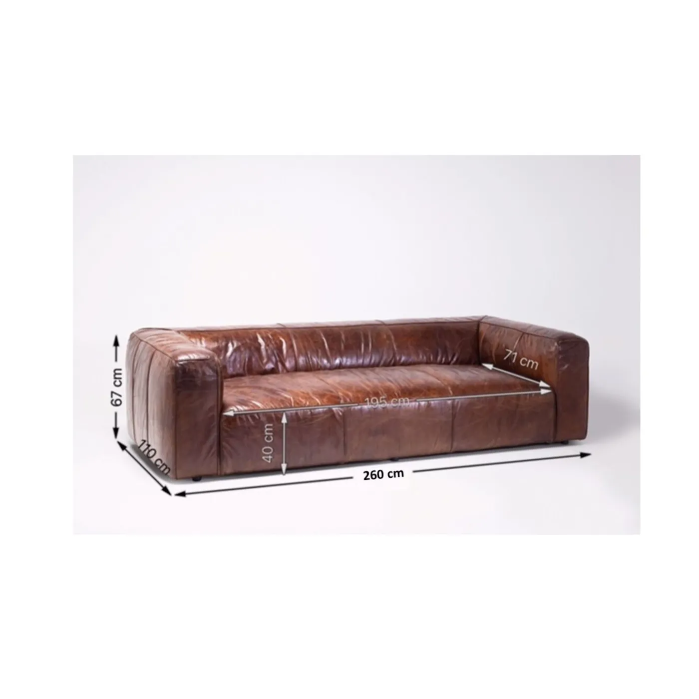 KARE Design Canapés Cubetto 3-Places 260Cm