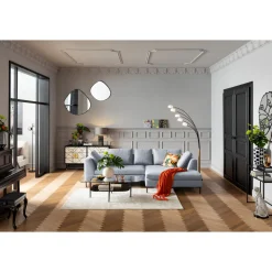 KARE Design Canapés D Angle Gianni Dolce Gris Clair Droite