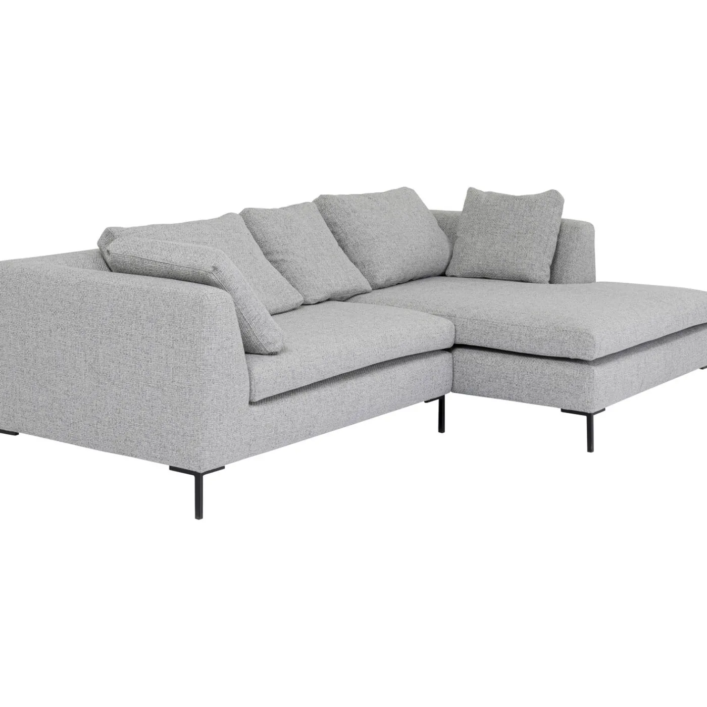 KARE Design Canapés D Angle Gianni Dolce Gris Clair Droite