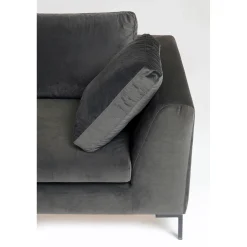 KARE Design Canapés D Angle Gianni Pm Velours Gris Droite