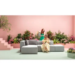 KARE Design Canapés D Angle Infinity Ottomane Gris Gauche