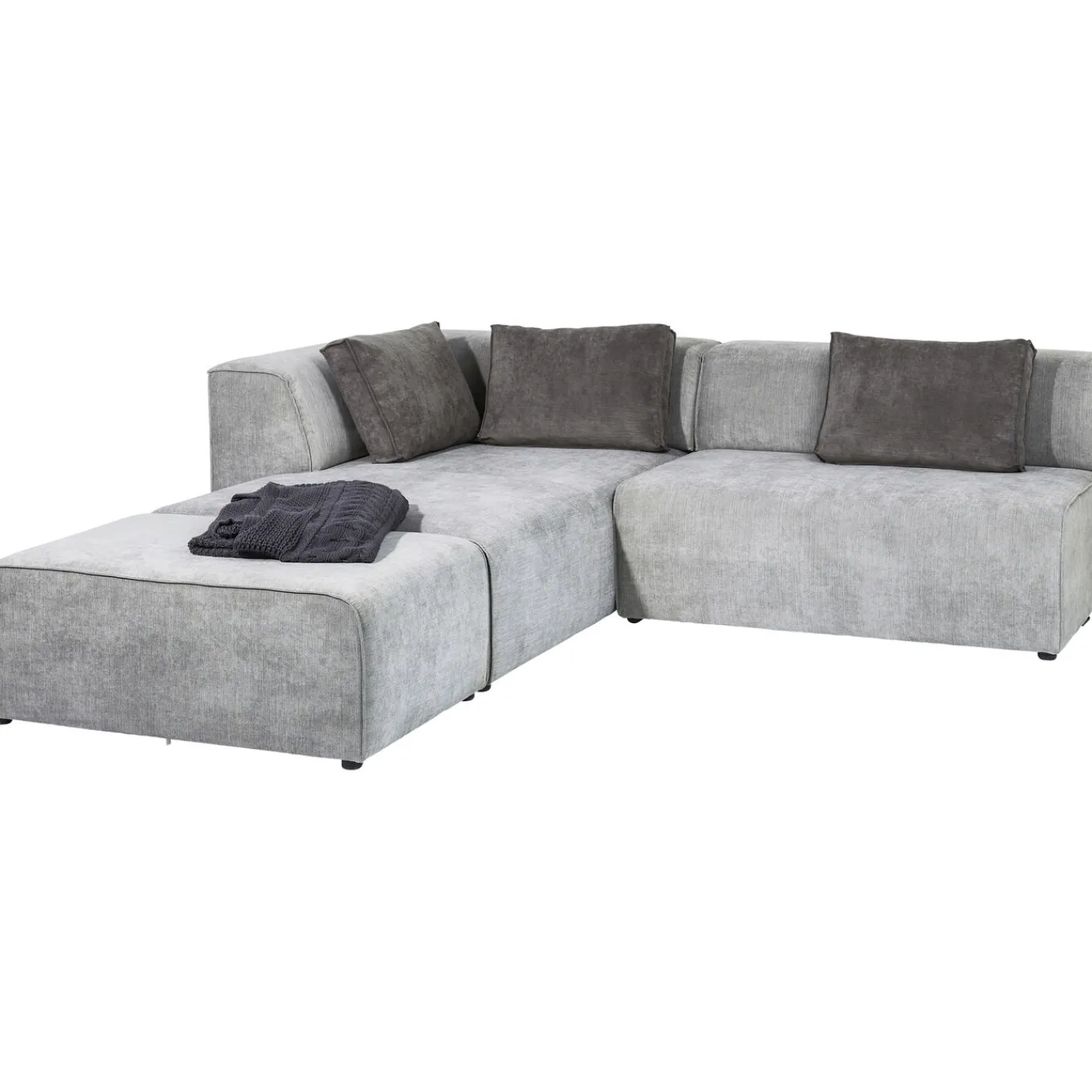 KARE Design Canapés D Angle Infinity Ottomane Gris Gauche