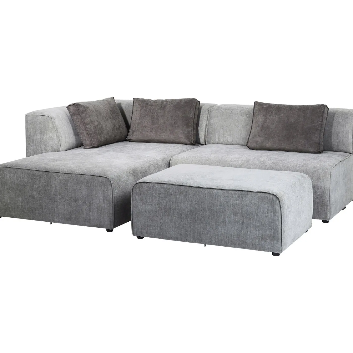 KARE Design Canapés D Angle Infinity Ottomane Gris Gauche