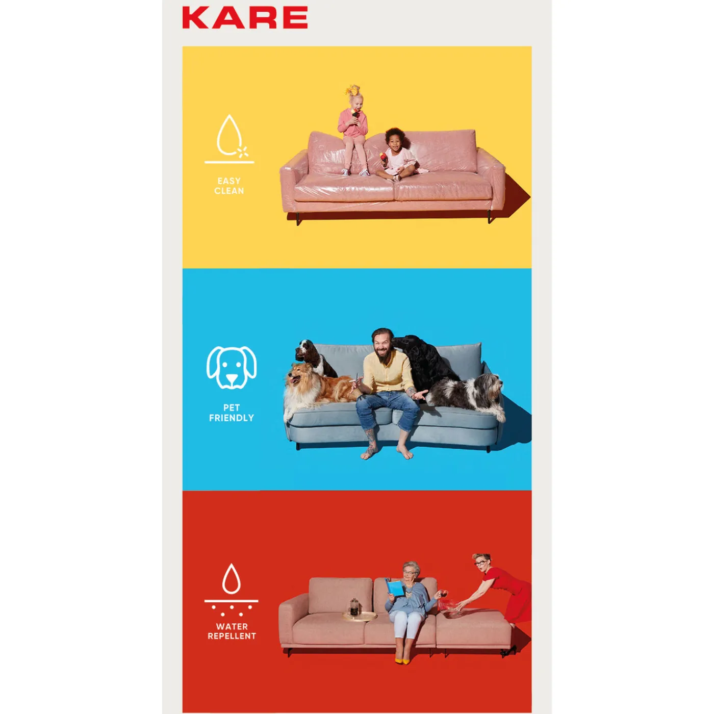 KARE Design Canapés D Angle Infinity Ottomane Creme Gauche