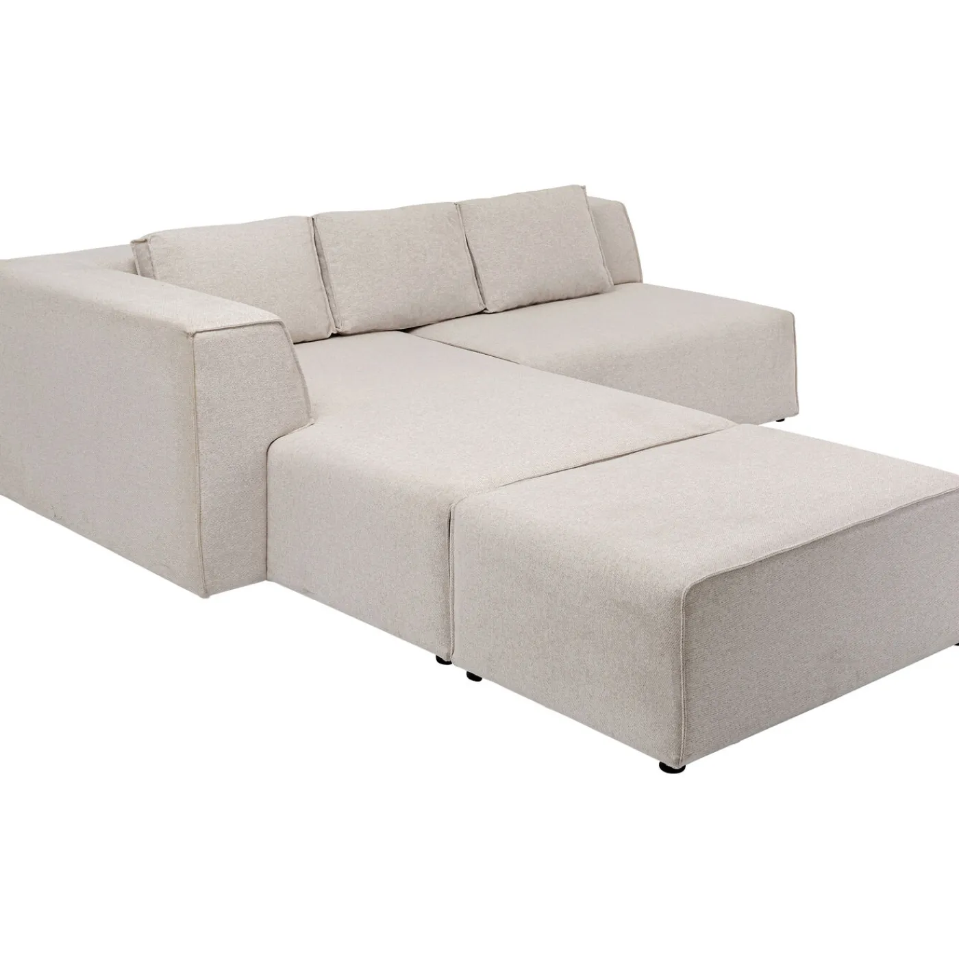 KARE Design Canapés D Angle Infinity Ottomane Creme Gauche