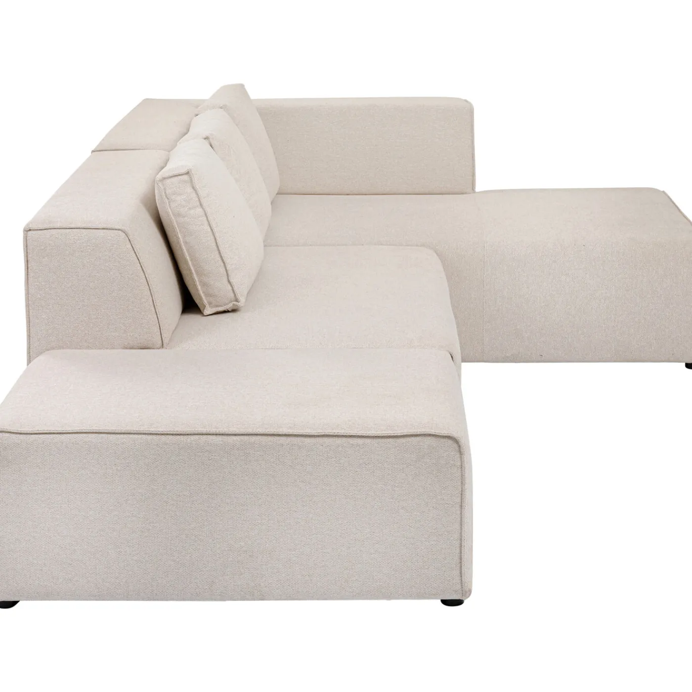 KARE Design Canapés D Angle Infinity Ottomane Creme Droite