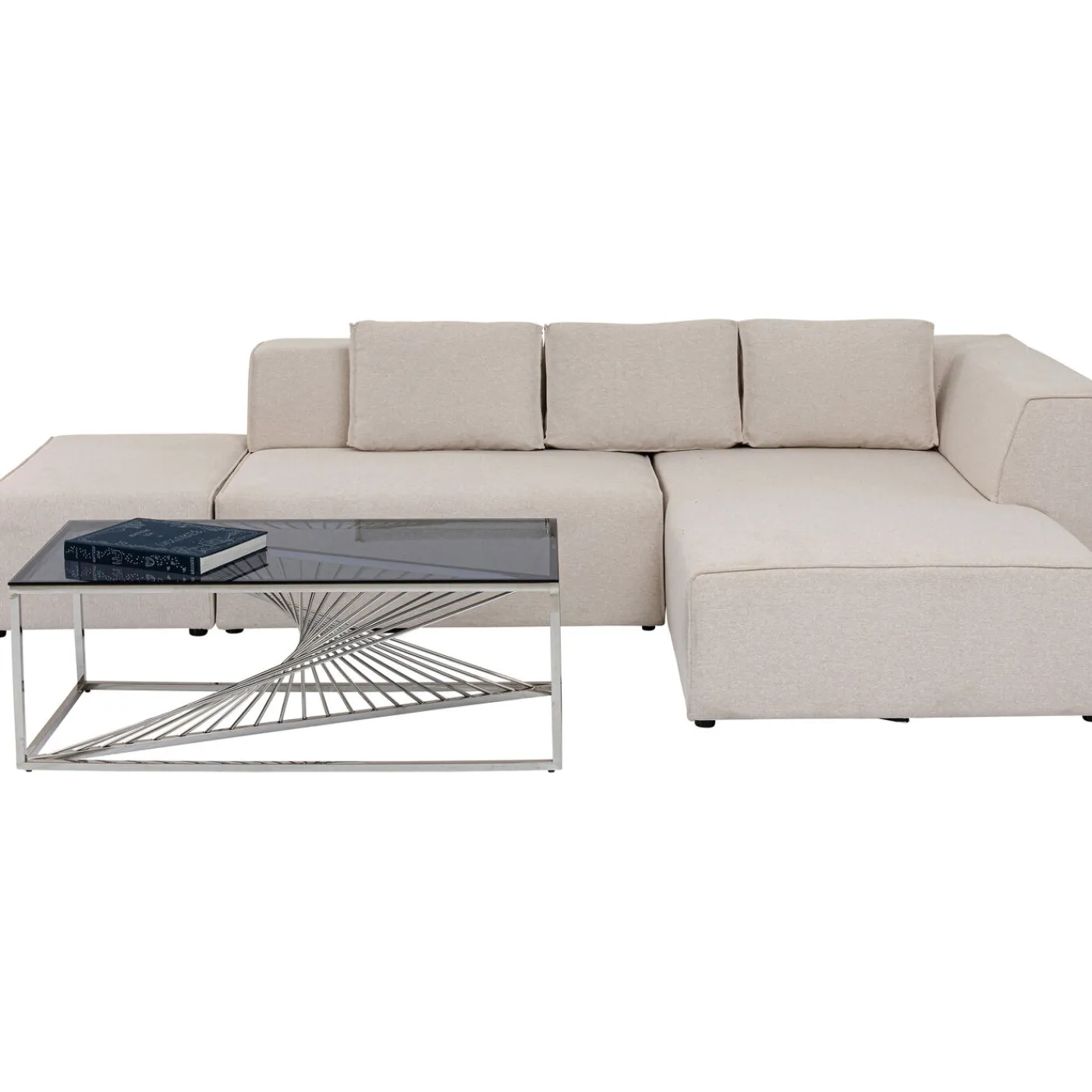 KARE Design Canapés D Angle Infinity Ottomane Creme Droite