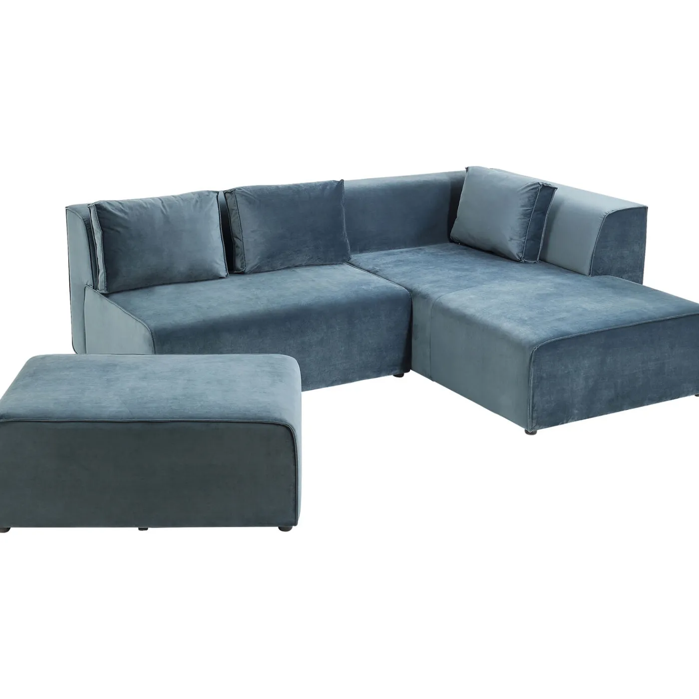 KARE Design Canapés D Angle Infinity Velours Ocean Droite