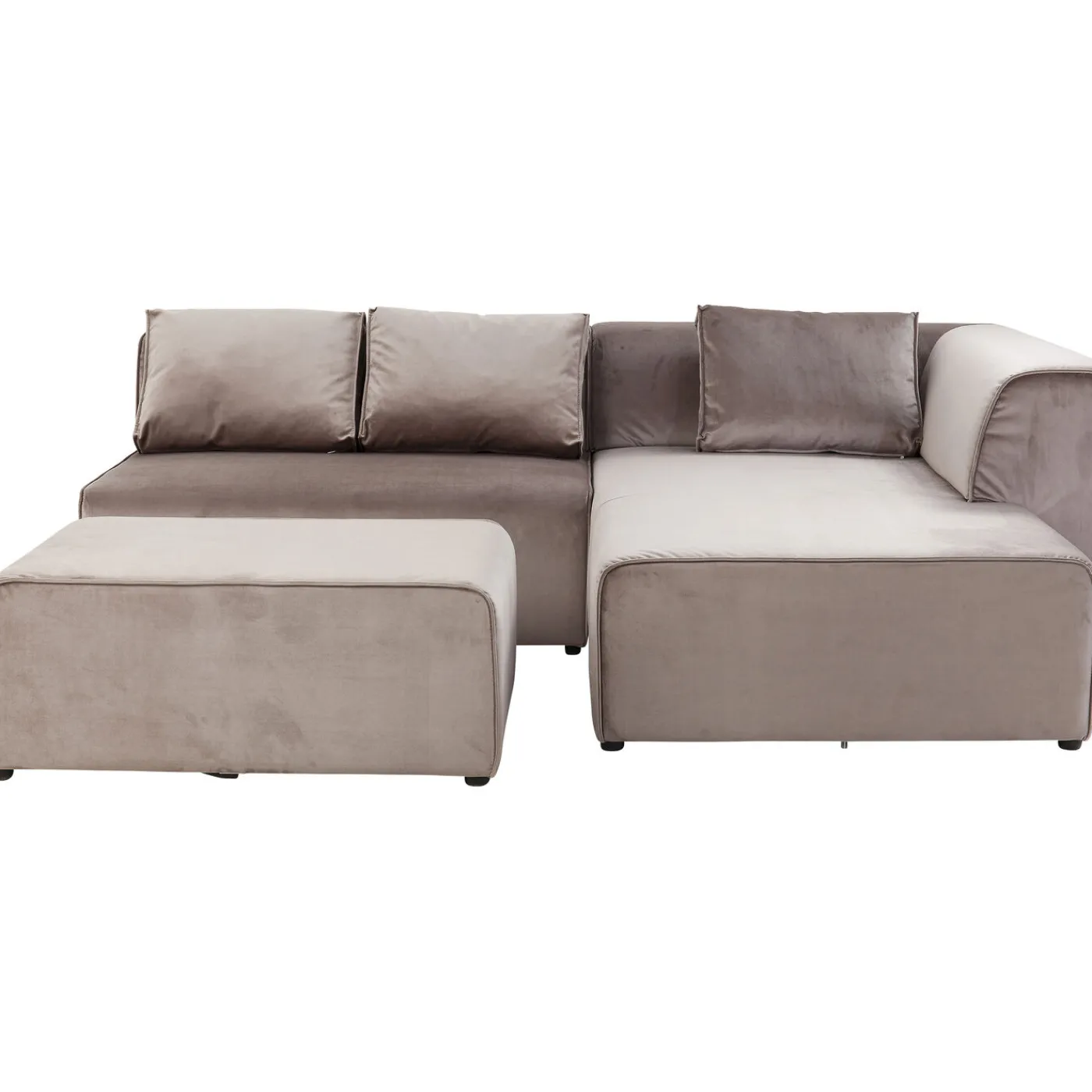 KARE Design Canapés D Angle Infinity Velvet Taupe Droite