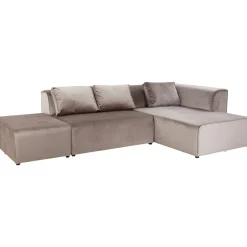 KARE Design Canapés D Angle Infinity Velvet Taupe Droite