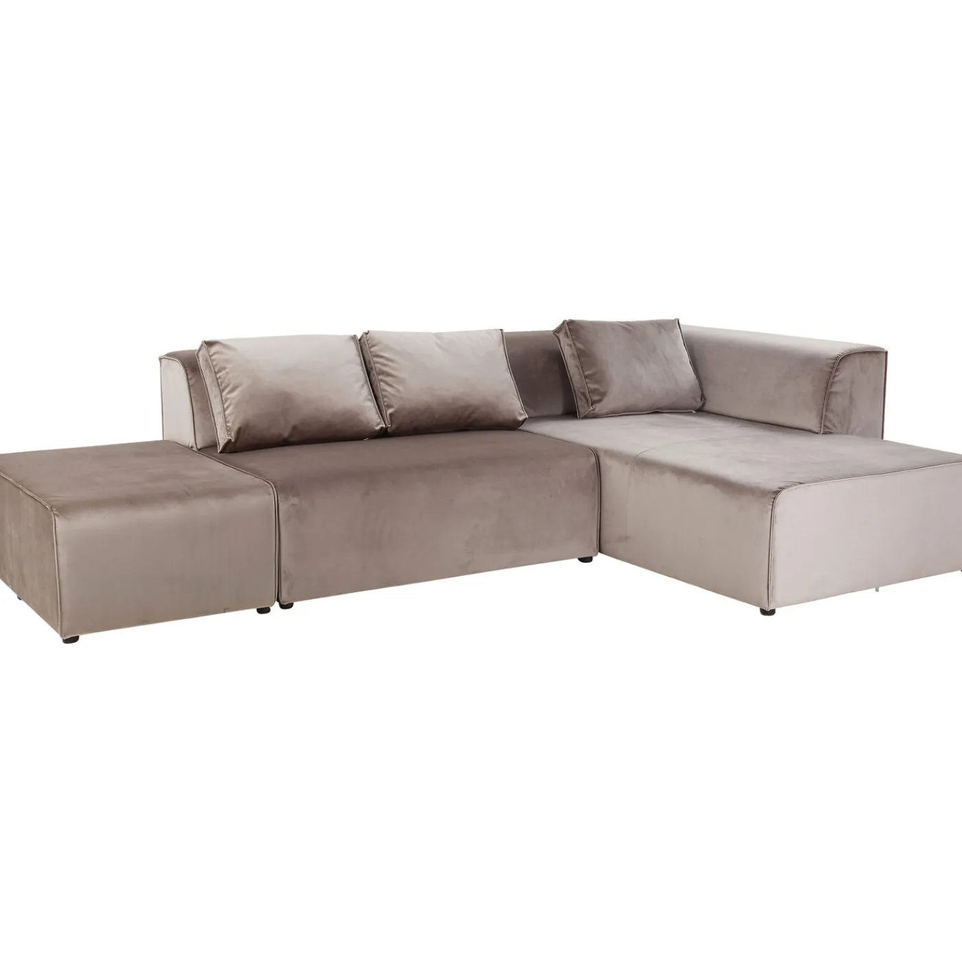 KARE Design Canapés D Angle Infinity Velvet Taupe Droite