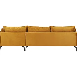 KARE Design Canapés D Angle Monza Droite Velours Curry 296Cm