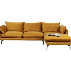 KARE Design Canapés D Angle Monza Droite Velours Curry 296Cm