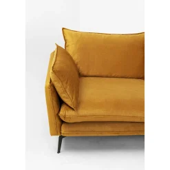 KARE Design Canapés D Angle Monza Droite Velours Curry 296Cm