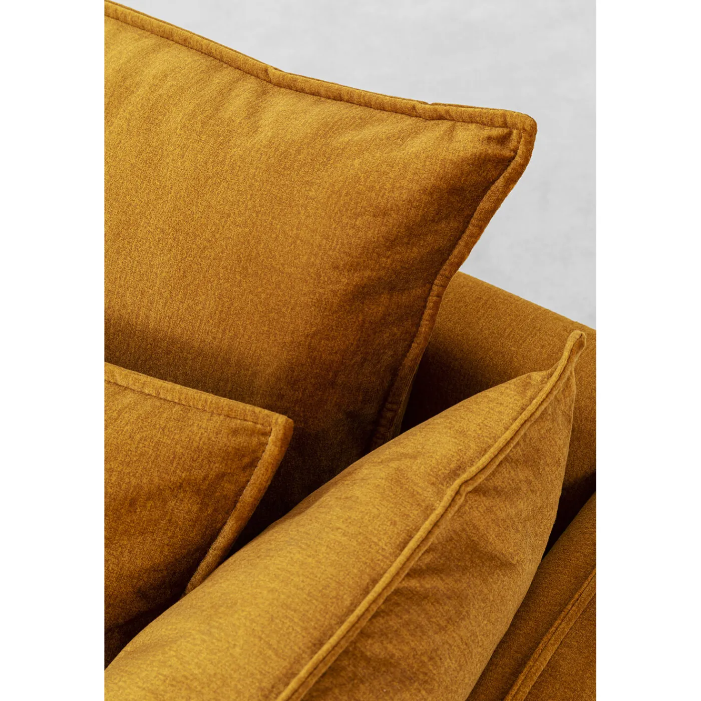 KARE Design Canapés D Angle Monza Droite Velours Curry 296Cm