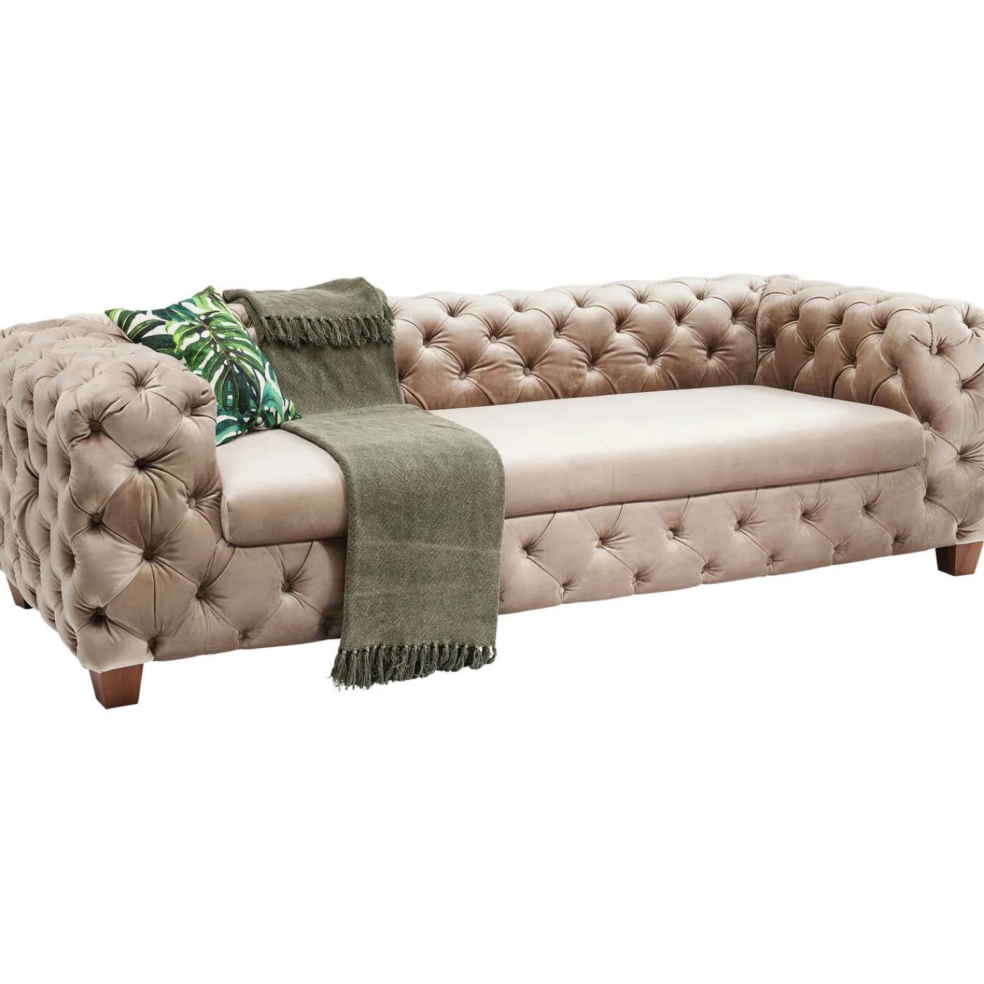 KARE Design Canapés Desire 3-Places Velours Ecru