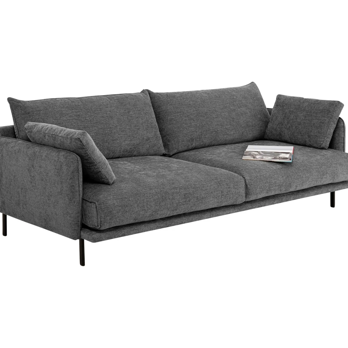 KARE Design Canapés Edna 3-Places Gris 245Cm