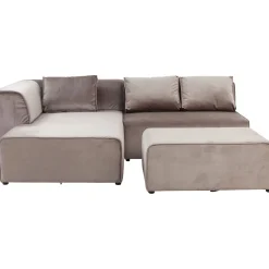 KARE Design Canapés Infinity Velours Taupe Gauche