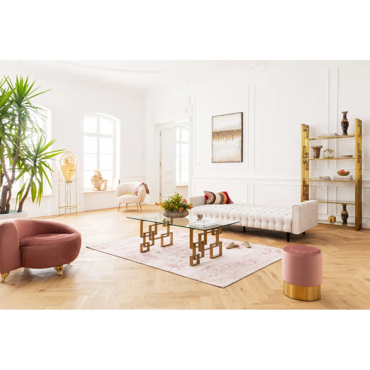 KARE Design Canapés Lit Milchbar Beige 219Cm