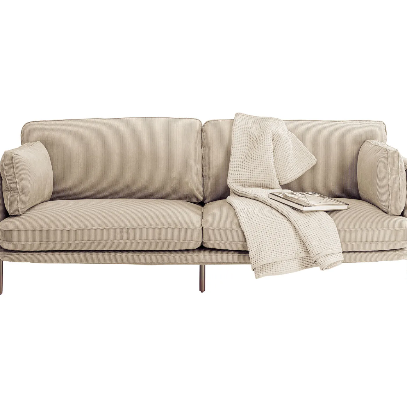 KARE Design Canapés Shirly 3-Places Creme 221Cm